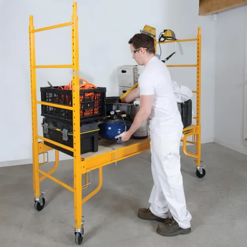 Vista 4 de Metaltech Andamio multipropósito de 6' estilo Baker - 1,000 libras de capacidad, acero, modelo # I-CISC