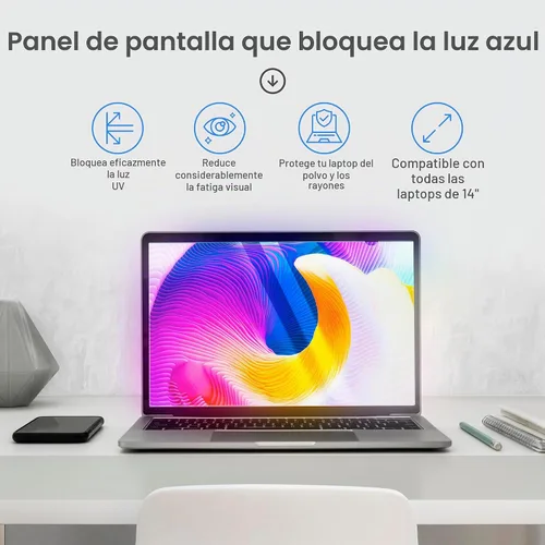 Vista 3 de VINTEZ Panel protector de pantalla de bloqueo de luz azul de 14 pulgadas para monitor de computadora y portátil de pantalla ancha 16:9 – Película
