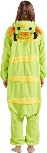 Vista 6 de DarkCom Pijama de una pieza de animal para mujer y hombre, disfraz de Halloween, ropa de dormir de Navidad