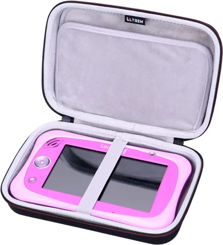 Vista 2 de LTGEM - Funda rígida para tablet Leapfrog LeapPad Ultimate Ready, color negro y gris Bolsa protectora de viaje, bolsa de almacenamiento