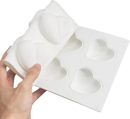 Vista 6 de Molde de silicona para chocolate con forma de corazón, accesorios para tartas, moldes de cocina, cubitos de hielo, galletas, pastelería, molde