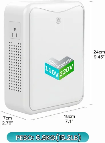 Vista 3 de Convertidores de voltaje 220v a 110v transformador reductor 3000w, sin ruido, traje para freidora de aire, cafetera, para electrodomésticos