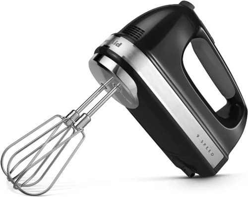 Vista 2 de KitchenAid Batidora de mano digital de 9 velocidades con accesorios Turbo Beater II y batidor profesional, negro ónix, accesorio batidor KitchenAid