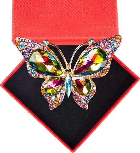 Vista 6 de WaaHome Adornos de Navidad de mariposa 2025 – Recuerdo de mariposa monarca de metal, adornos de árbol de Navidad, mariposas coloridas, regalo