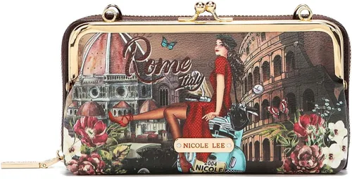 Vista 2 de Nicole Lee Cartera cruzada Signature Kiss Lock, Memoria de Roma
