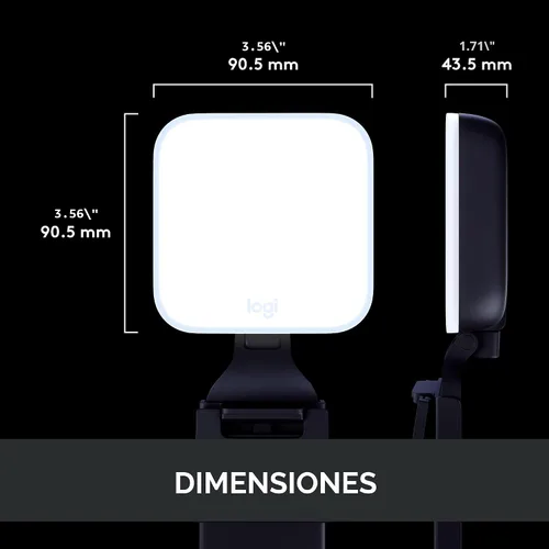Vista 10 de Logitech para Creadores Litra Glow Luz LED Premium para Transmisión en Vivo con TrueSoft, montaje ajustable, iluminación de video para grabar