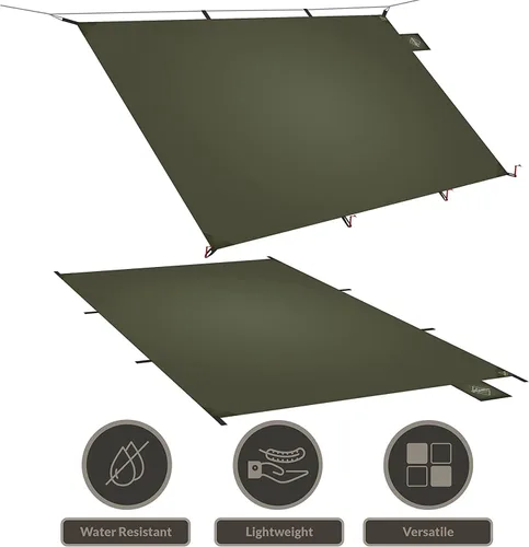 Vista 7 de onewind El juego de refugio para acampar incluye refugio de emergencia, BugNet, huella Juego de refugio con rejilla