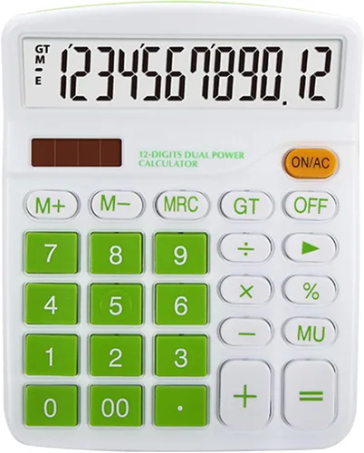 Vista 11 de Calculadora Pantalla de 12 dígitos Batería solar de doble potencia financiera dedicada gran función estándar de escritorio Calculadora de negocios