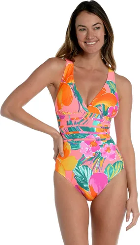 Vista 3 de Traje de baño de una pieza con espalda cruzada y tirantes múltiples