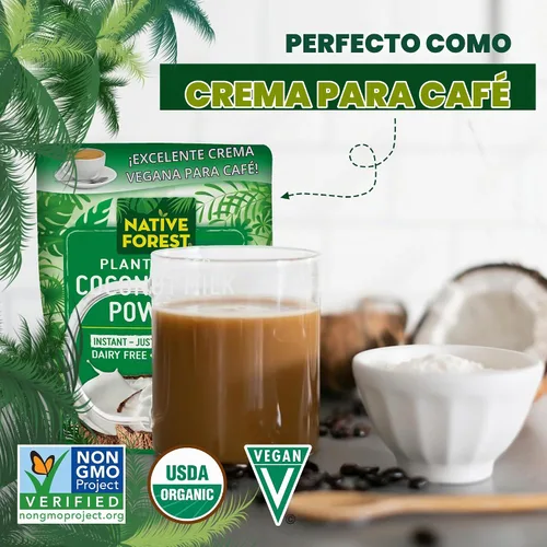 Vista 3 de Native Forest - Leche de coco en polvo, bolsas de 5.25 onzas (paquete de 6)
