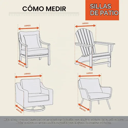Vista 5 de Modern Leisure Garrison - Funda giratoria para silla de patio, tela resistente a la intemperie, protección de muebles de exterior, perfecta