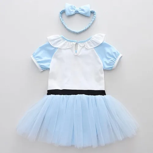 Vista 4 de Disfraz de princesa para bebé, traje de cumpleaños, vestido tutú con diadema para Halloween, fiesta de Navidad