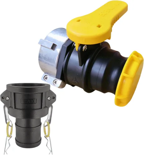 Vista 9 de Adaptador S75x6 DN50 IBC 2.95 "Válvula de rosca fina 2" C-200 Camlock Fitting Heavy Duty NPT Tank Connector, Quick Cam Lock, Leakproof Seal