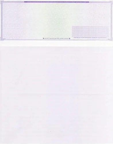 Vista 14 de 50 cheques en blanco de alta seguridad - Comprobaciones de computadora para QuickBooks en la parte superior (marrón laberintado) Peso del papel # 70