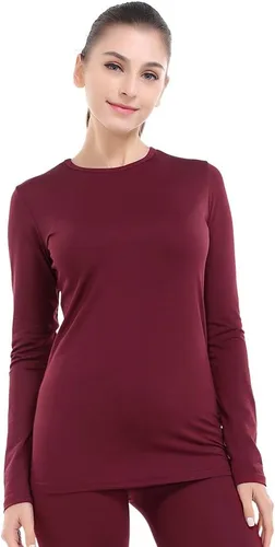 Vista 28 de MANCYFIT - Conjunto de ropa interior térmica para mujer, con forro polar, ultra suave Beige