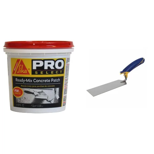 Vista 8 de Sika cryl Ready-Mix - Parche de concreto premezclado, gris, 1 cuarto de galón y Red Devil 0645 parche de hormigón premezclado, tubo de compresión