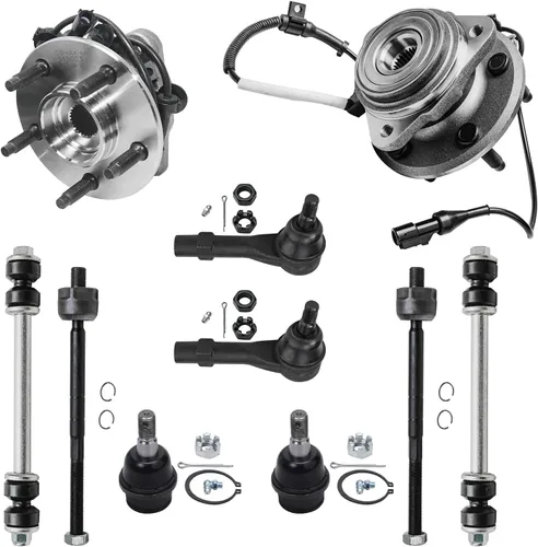 Vista 93 de Detroit Axle - Kit de suspensión delantera 4WD para Nissan Frontier Pathfinder Xterra, 2 cubos de rodamientos de ruedas, 2 brazos de control