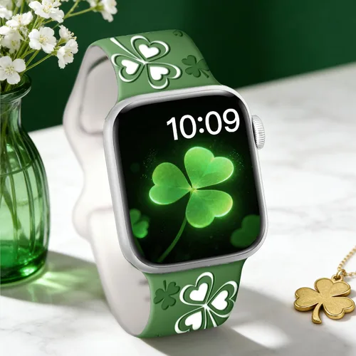 Vista 3 de Clovers Lucky Gifts - Correas de reloj compatibles con Apple Watch para mujer de 1.654 pulgadas (1.654 pulgadas), 1.614 pulgadas, 1.575 pulgadas