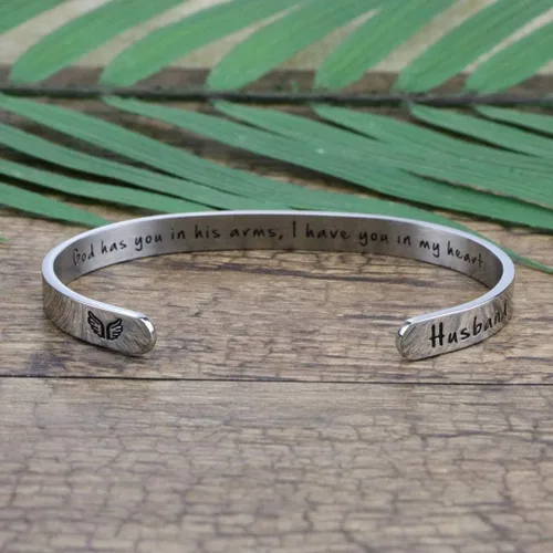 Vista 4 de JoycuFF - Regalos conmemorativos por la pérdida de mamá, papá, joyas en memoria de personas, brazaletes de condolencias o duelo con mensaje secreto