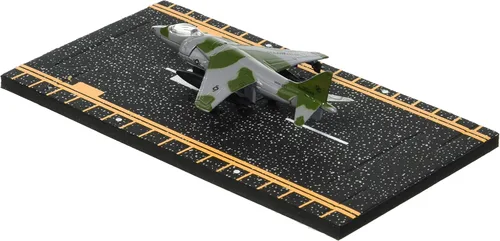 Vista 3 de Hot Wings Planes AV-8B Harrier (verde) con pista conectable plano fundido a presión