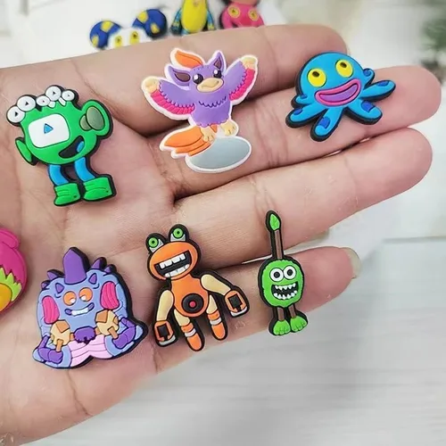 Vista 2 de Dijes para zapatos de juego, 15 unidades, diseño de monstruos