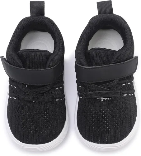 Vista 5 de iSusuJo Zapatos de bebé para niño y niña, zapatos para caminar sin cordones para bebés, zapatos para primeros pasos, 6, 9, 12, 15, 18, 24 meses