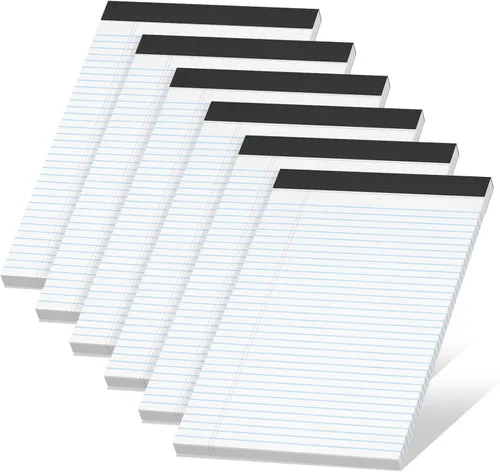 Vista 12 de Anotadores de tamaño legal de 8.5 x 11 pulgadas, paquete de 2 blocs de notas blancos de 8.5' x 11' para el trabajo, anotadores con papel
