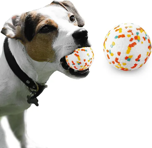 Vista 10 de Bolas para Perros, Bola de Juguete Indestructible para Perros Masticadores Agresivos, Bola Interactiva Duradera de Alta Elasticidad para Entrenar