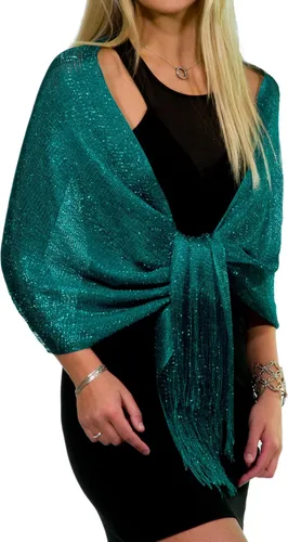 Vista 11 de ShineGlitz - Chales y mantones elegantes para mujer, para usar con ropa y vestidos de noche Negro 1