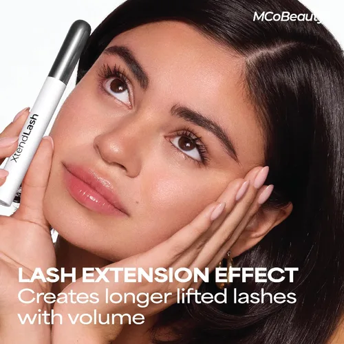 Vista 2 de MCoBeauty XtendLash - Máscara de pestañas de tubos, color negro, alargamiento tubular, volumen y rizo, pestañas de alta definición, resistente al
