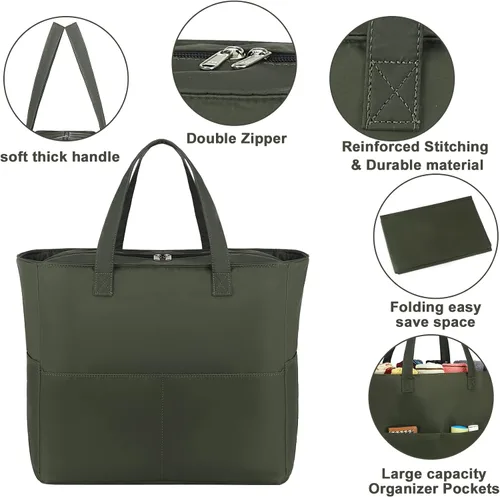 Vista 6 de Bolsa de playa y piscina para mujer, grande, bolsa de gimnasio con compartimento húmedo para viajes, impermeable