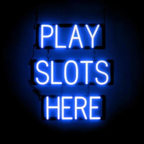 Vista 46 de SpellBrite Letrero de WIN CASH para empresas Ranuras y letreros relacionados con juegos con aspecto de neón, luz LED azul 17.5 x 15.0 pulgadas