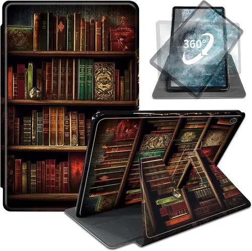 Vista 26 de Funda para iPad de 10.2 / iPad de 9ª generación 2021/iPad de 8ª generación 2020/iPad de 7ª generación 2019, rotación de 360 grados + encendido