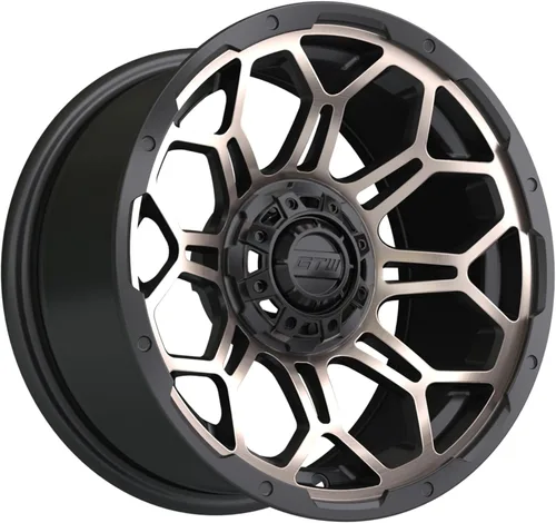 Vista 8 de GTW Bravo 15 Pulgadas de Aluminio Rueda para Carrito de Golf 15x7 4-4 Pernos Desplazamiento 3:4 (Bronce/Negro) 15x7 Wheel with 4-4 (101.6mm)