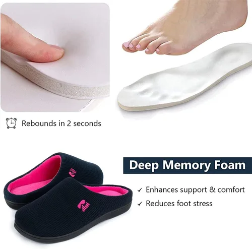 Vista 4 de RockDove Pantuflas originales de espuma viscoelástica bicolor para mujer, 5-12