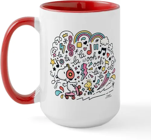 Vista 33 de CafePress SNOOPY Joe Cool - Taza de café de cerámica (15.0 fl oz)
