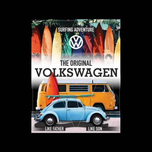 Vista 2 de Volkswagen Surfing Adventure Beetle & Camper Camiseta para hombre