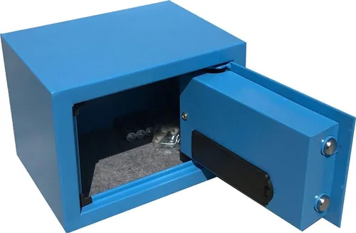 Vista 3 de Caja de seguridad electrónica digital de pared para pistola de joyería Efectivo ValuABLE (Azul)