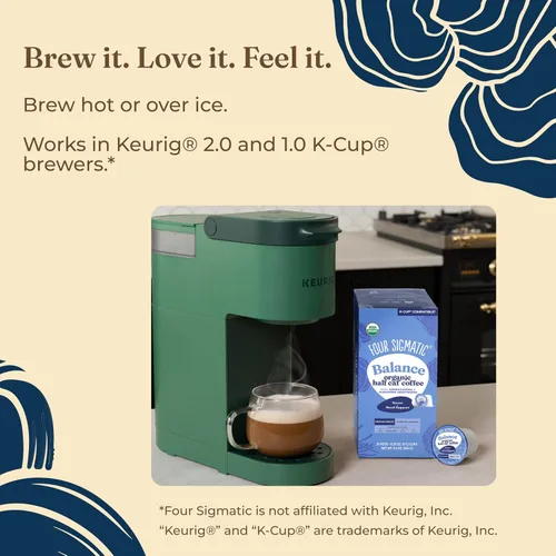 Vista 11 de Four Sigmatic Adaptogen Coffee K-Cups Café molido orgánico de tostado medio con Ashwagandha, Eleuthero, Chaga y Tulsi Apoyo inmunológico
