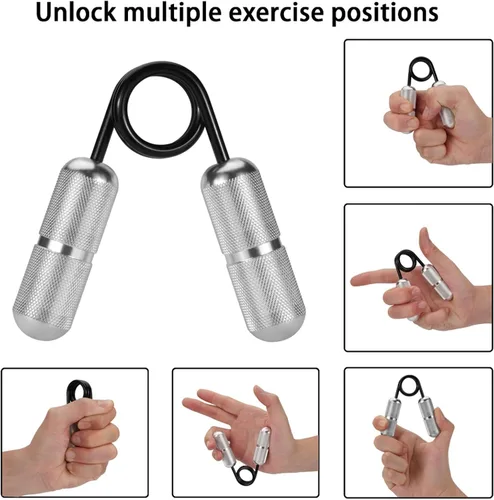 Vista 4 de Juguetes antiestrés de metal de mano, ayudan a aliviar la ansiedad por estrés, mini fortalecedor de agarre de dedo, entrenador de fuerza de agarre