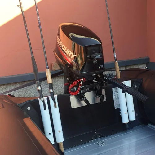 Vista 6 de TIHOOD Soporte para caña de pescar con tornillos, piezas de repuesto y accesorios para torneo, mar profundo y trolling Blanco