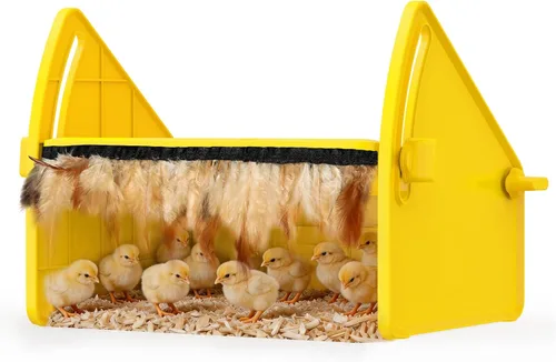 Vista 8 de Plato de incubadora de calefacción de temperatura ajustable de 3 niveles para patitos de pollitos, casa de cría para mantener las aves de corral