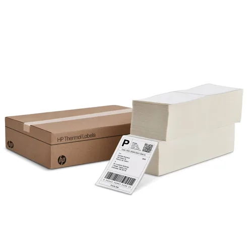 Vista 9 de HP Etiquetas de envío térmico directo 2 x 1, 2 rollos, 1375 hojas por rollo, etiquetas blancas multiusos para uso personal o comercial, compatibles