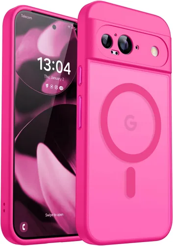Vista 28 de CANSHN Funda magnética para Google Pixel 9 Pro XL (6.8 pulgadas), mejorada [protección completa de la cámara] [compatible con Magsafe]