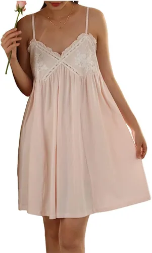 Vista 7 de Sharebeauty Camisón de algodón estilo princesa victoriana para mujer, ropa de dormir vintage