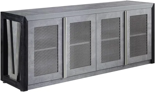 Vista 5 de NBF Storage Credenza - Armario de oficina para organización del espacio de trabajo, color marrón
