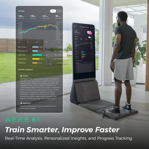 Vista 2 de Sistema de gimnasio inteligente para el hogar AEKE K1 + esterilla de yoga