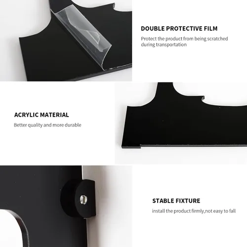 Vista 4 de Soporte de pared para katana - Soporte de espada de plexiglás negro - Soporte para espada samurái