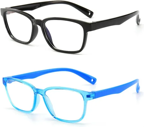 Vista 5 de Paquete de 2 gafas con bloqueo de luz azul para niños, antifatiga visual y protección UV, gafas para computadora, videojuegos, TV, teléfono