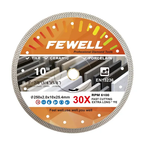 Vista 7 de FEWELL Hoja fina estupenda de la teja del diamante de la porcelana de 4 pulgadas 3 unids/lote para cortar azulejos de porcelana de cerámica